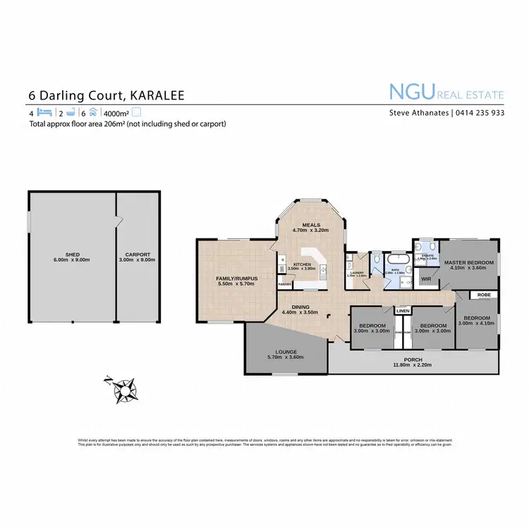 Floorplan of Homely house listing, 6 Darling Court, Karalee QLD 4306