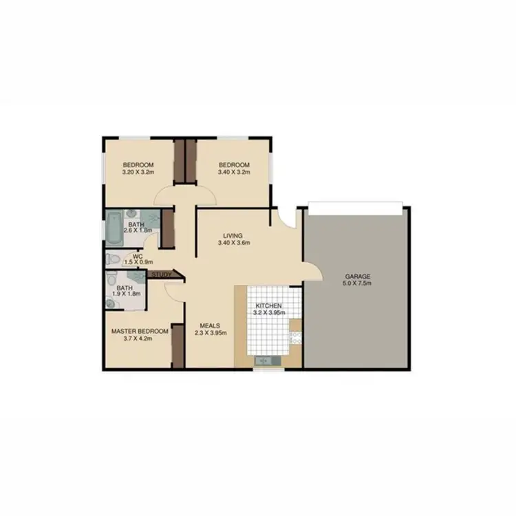Floorplan of Homely unit listing, 7/14 Uniplaza Court, Kearneys Spring QLD 4350