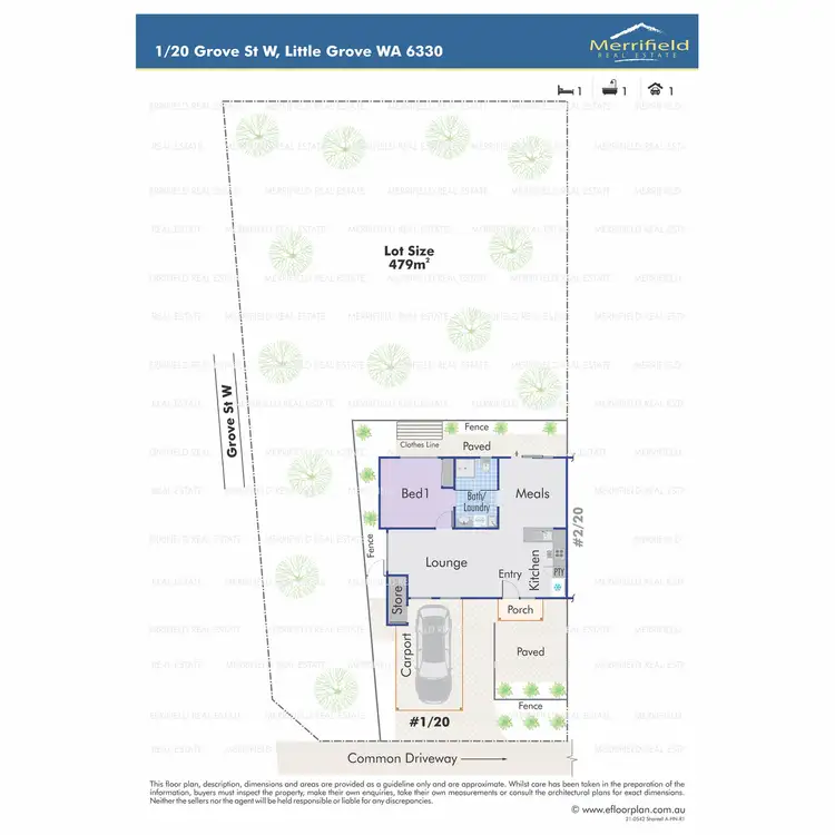 Floorplan of Homely unit listing, 1/20 Grove Street West, Little Grove WA 6330