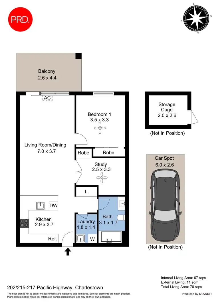 Floorplan of Homely apartment listing, 202/215-217 Pacific Highway, Charlestown NSW 2290