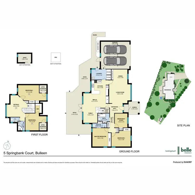 Floorplan of Homely house listing, 5 Springbank Court, Bulleen VIC 3105