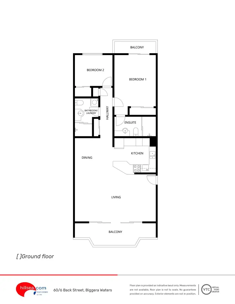 Floorplan of Homely unit listing, 60/6 Back Street, Biggera Waters QLD 4216