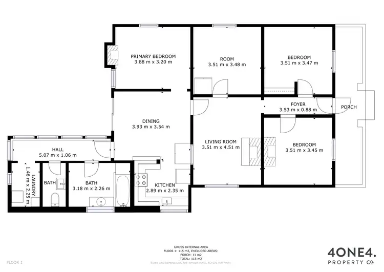 Floorplan of Homely house listing, 1/62 Butler Avenue, Moonah TAS 7009