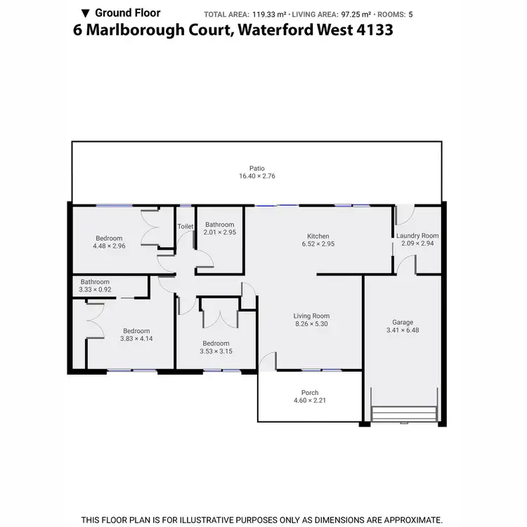 Floorplan of Homely house listing, 6 Marlborough Court, Waterford West QLD 4133
