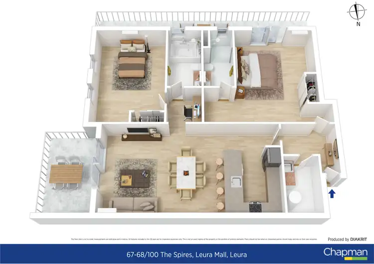 Floorplan of Homely unit listing, 67-68/100 The Spires, Leura Mall, Leura NSW 2780