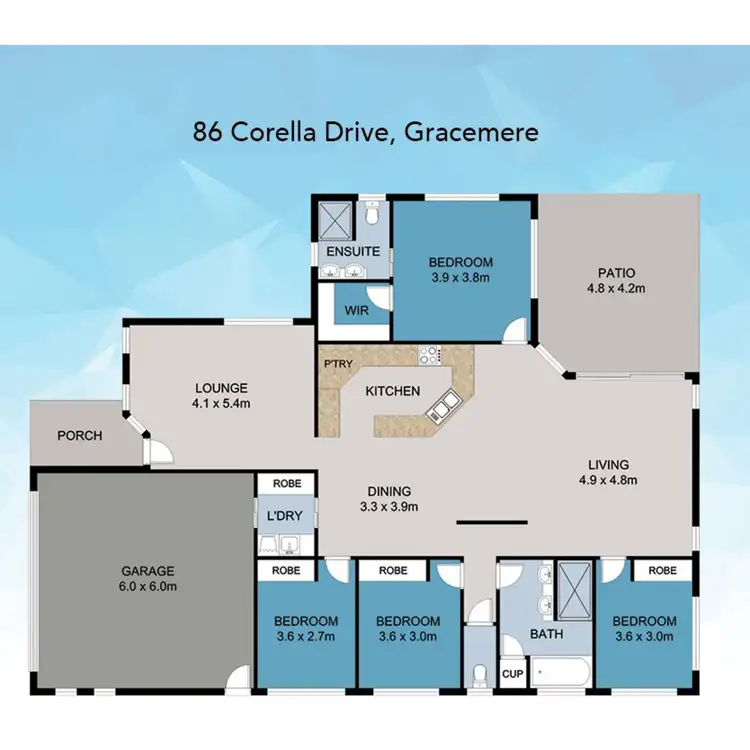 Floorplan of Homely house listing, 86 Corella Drive, Gracemere QLD 4702
