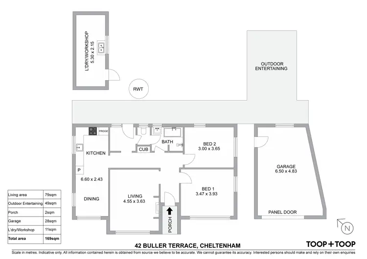 Floorplan of Homely house listing, 42 Buller Terrace, Cheltenham SA 5014
