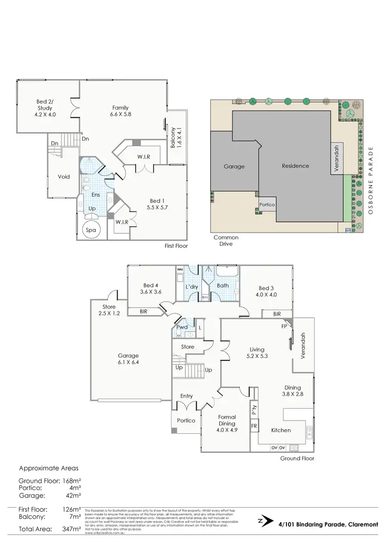 Floorplan of Homely house listing, 4/101 Bindaring Parade, Claremont WA 6010
