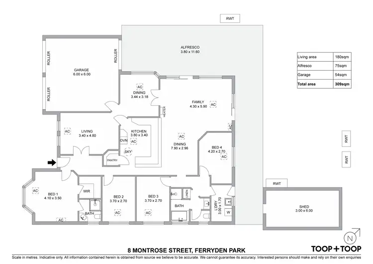 Floorplan of Homely house listing, 8 Montrose Street, Ferryden Park SA 5010