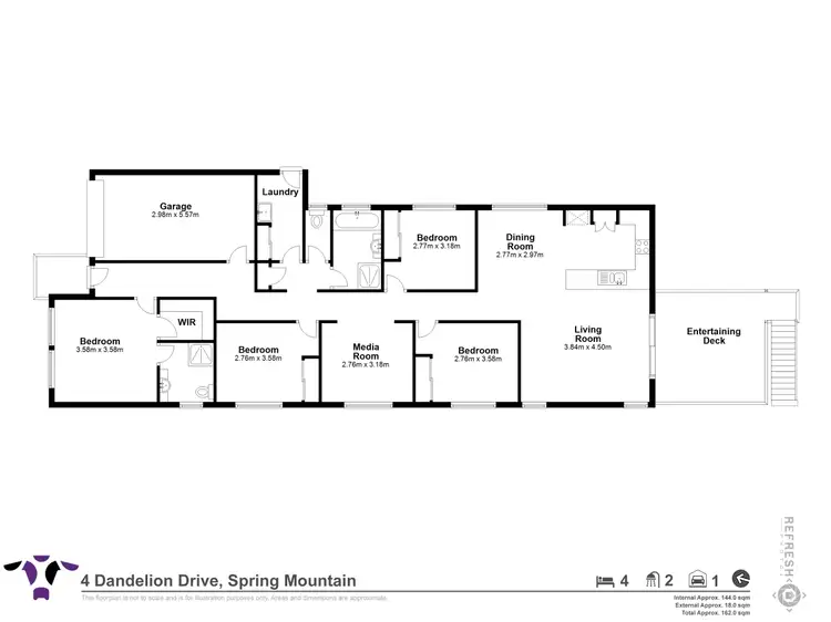 Floorplan of Homely house listing, 4 Dandelion Drive, Springfield Lakes QLD 4300