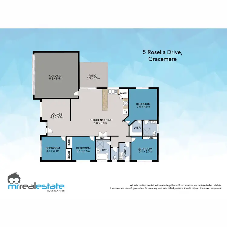 Floorplan of Homely house listing, 5 Rosella Drive, Gracemere QLD 4702