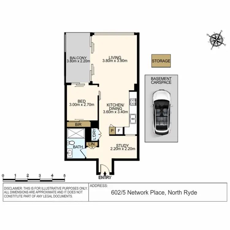 Floorplan of Homely apartment listing, 602/5 Network Place, North Ryde NSW 2113