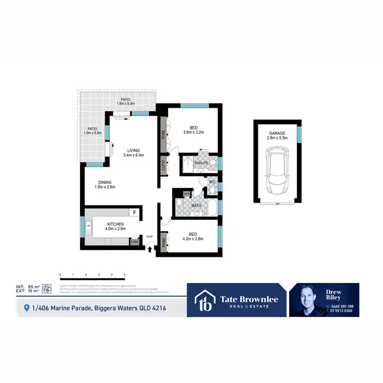 Floorplan of Homely unit listing, 1/406 Marine Parade, Biggera Waters QLD 4216