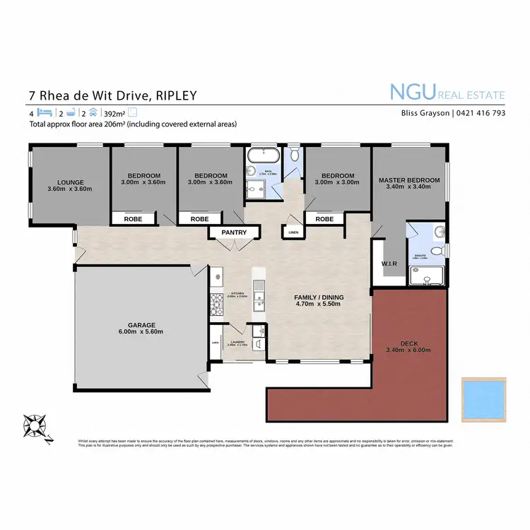 Floorplan of Homely house listing, 7 Rhea De Wit Drive, Ripley QLD 4306