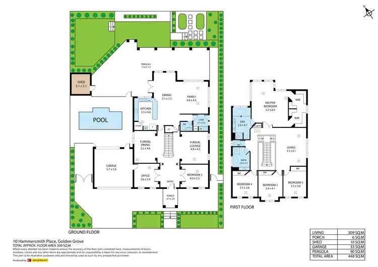 Floorplan of Homely house listing, 10 Hammersmith Place, Golden Grove SA 5125