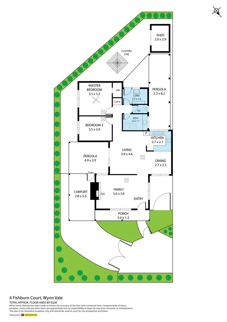 Floorplan of Homely house listing, 4 Fishburn Court, Wynn Vale SA 5127