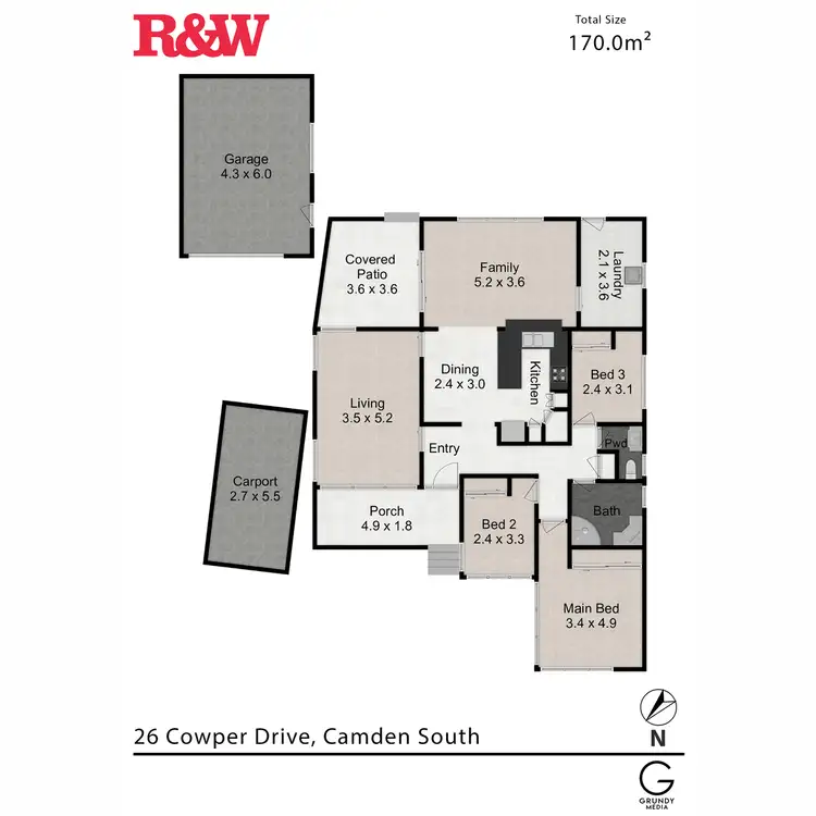 Floorplan of Homely house listing, 26 Cowper Drive, Camden South NSW 2570