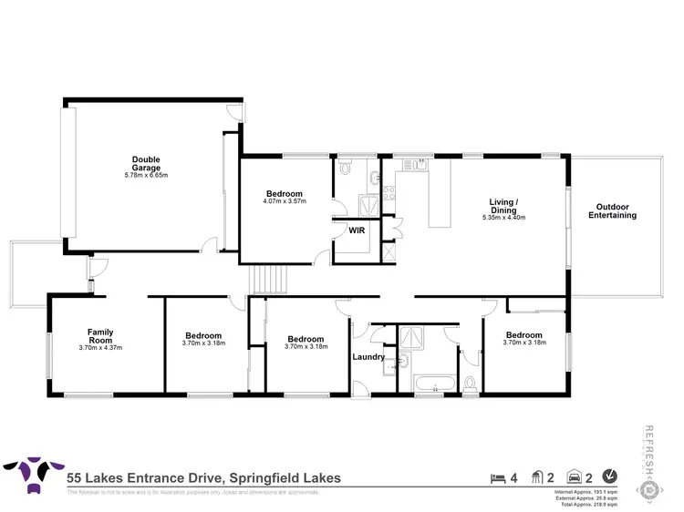 Floorplan of Homely house listing, 55 Lakes Entrance Drive, Springfield Lakes QLD 4300