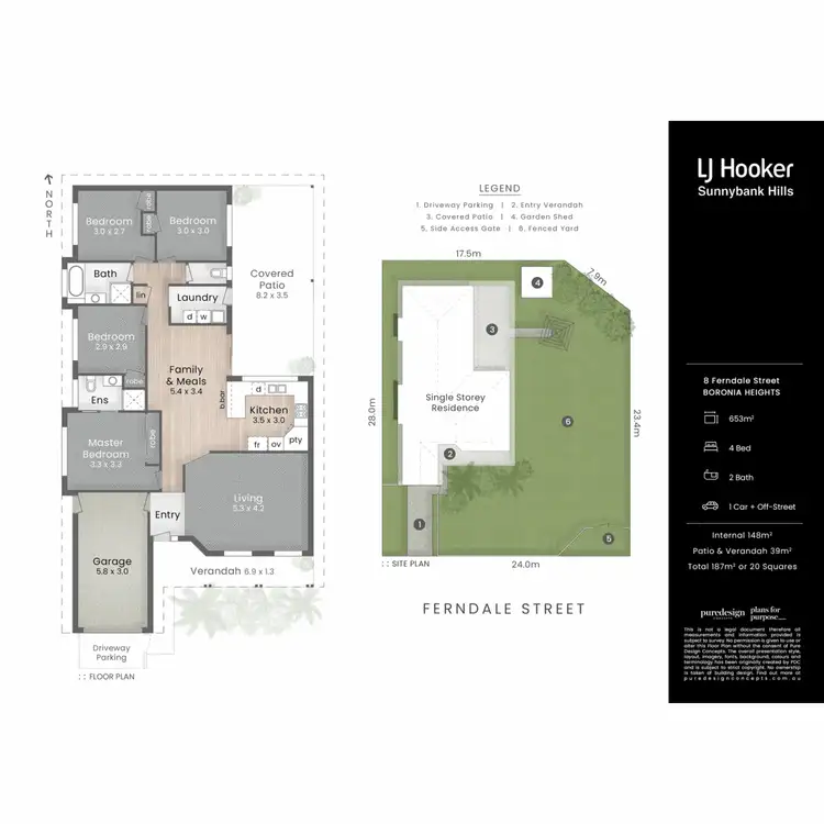 Floorplan of Homely house listing, 8 Ferndale Street, Boronia Heights QLD 4124