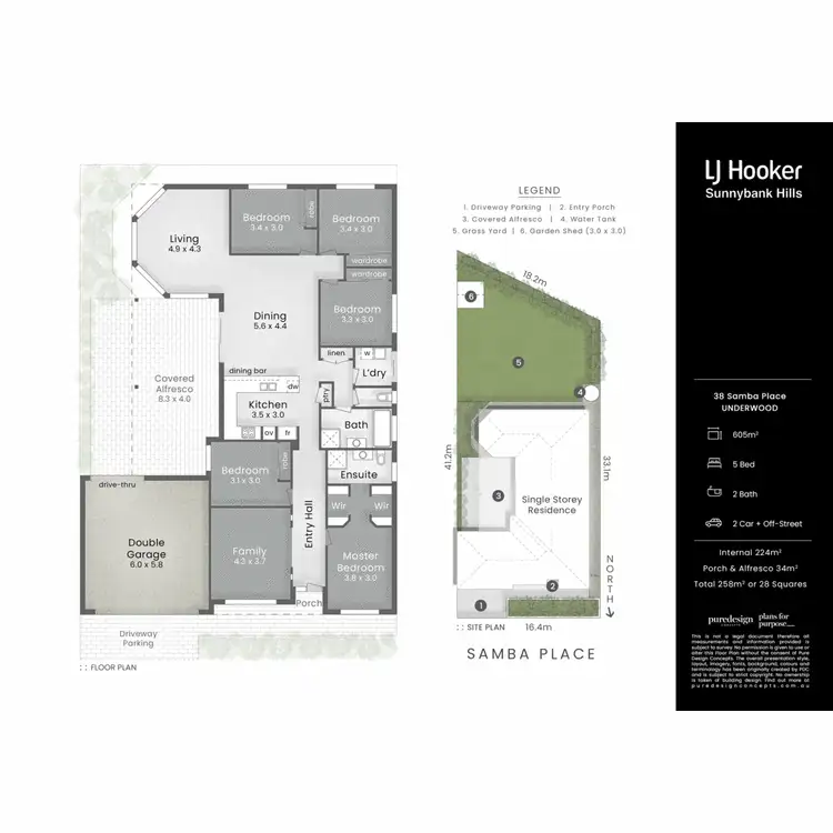 Floorplan of Homely house listing, 38 Samba Place, Underwood QLD 4119