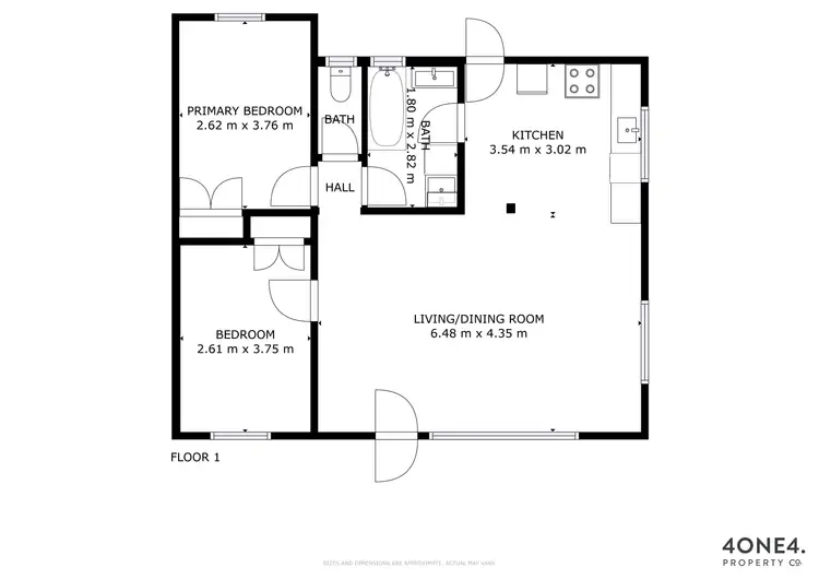 Floorplan of Homely block of units listing, 1/12 Baynton Street, Kingston TAS 7050