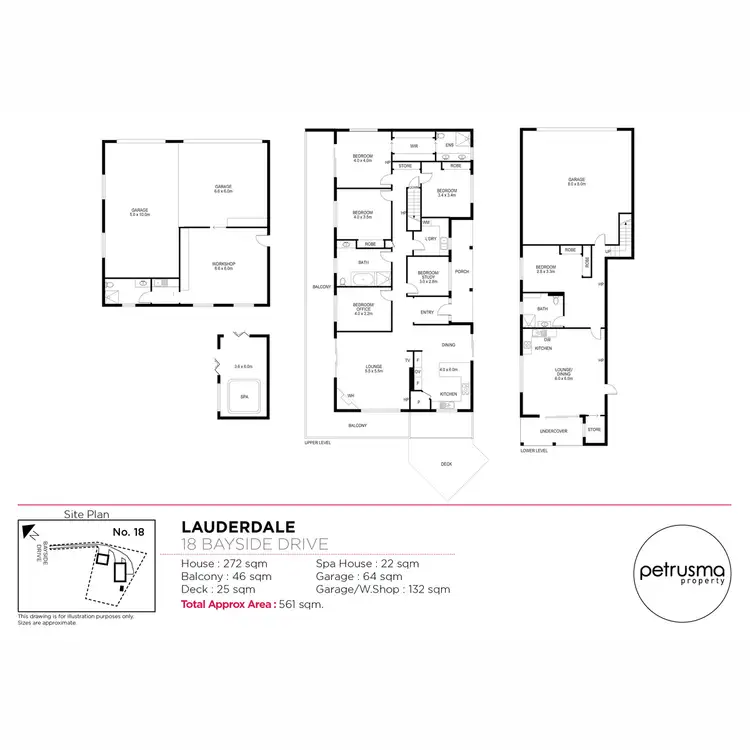Floorplan of Homely house listing, 18 Bayside Drive, Lauderdale TAS 7021