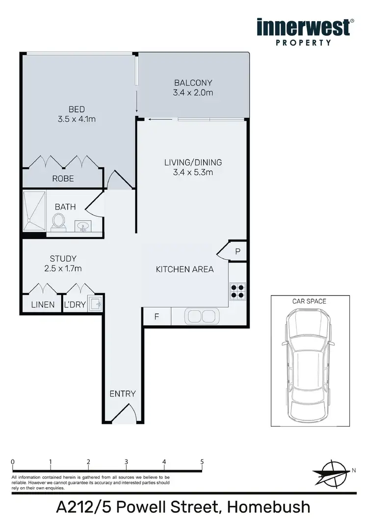 Floorplan of Homely apartment listing, 212/5 Powell Street, Homebush NSW 2140