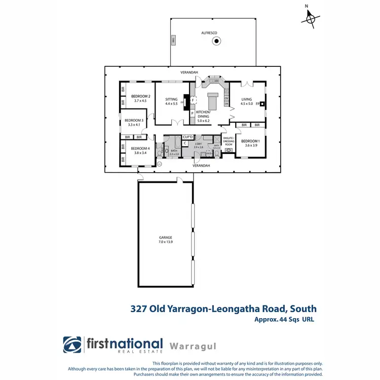 Floorplan of Homely rural property listing, 327 Old Yarragon-Leongatha Road, Yarragon South VIC 3823