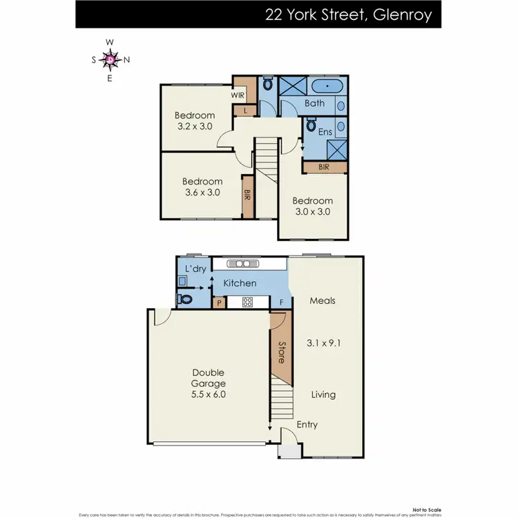 Floorplan of Homely townhouse listing, 2/22 York Street, Glenroy VIC 3046