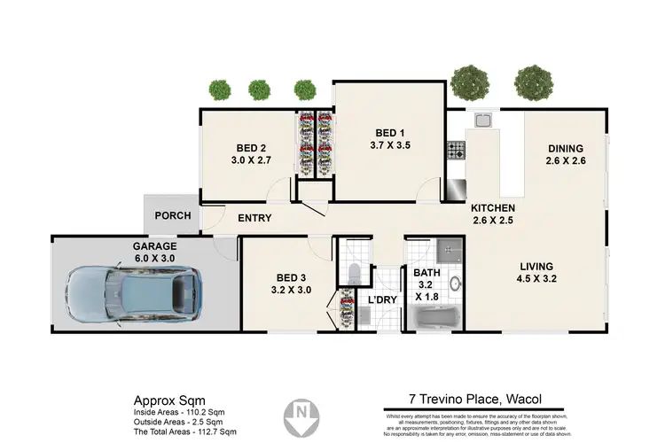 Floorplan of Homely house listing, 7 Trevino Place, Wacol QLD 4076