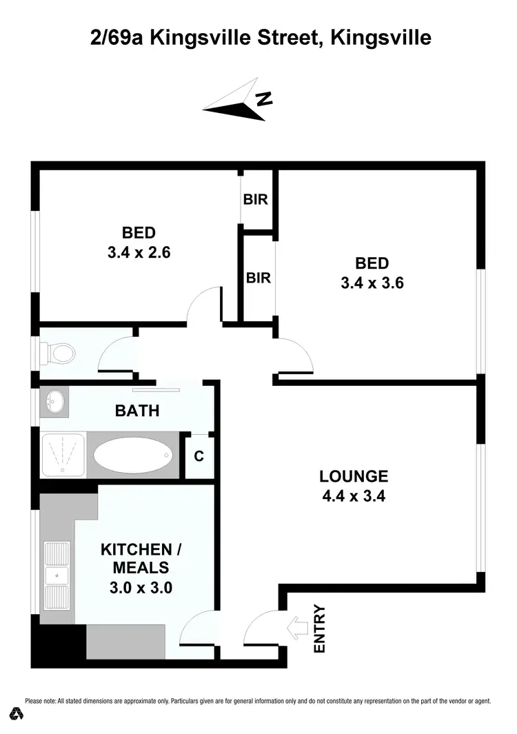 Floorplan of Homely apartment listing, 2/69a Kingsville Street, Kingsville VIC 3012