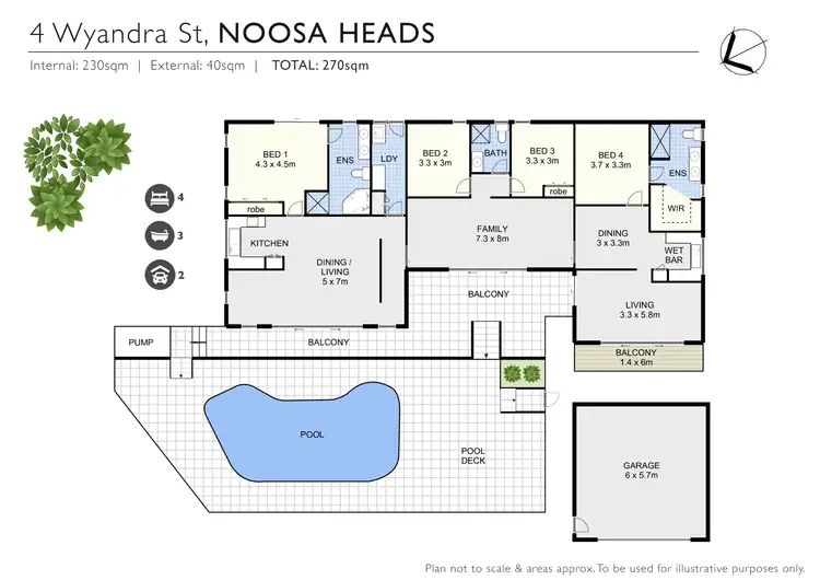 Floorplan of Homely house listing, 4 Wyandra Street, Noosa Heads QLD 4567