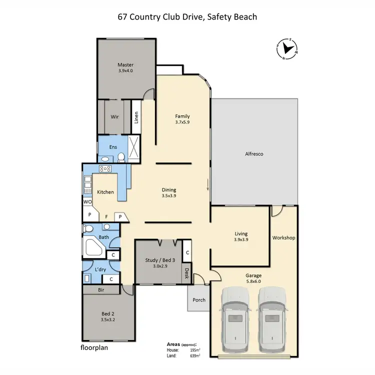 Floorplan of Homely house listing, 67 Country Club Drive, Safety Beach VIC 3936