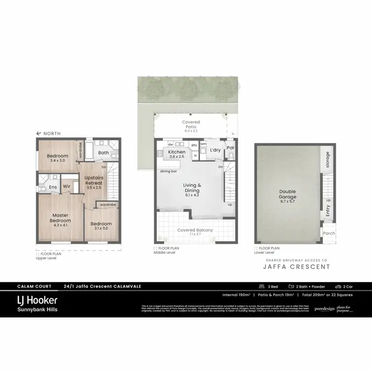 Floorplan of Homely townhouse listing, 24/1 Jaffa Crescent, Calamvale QLD 4116