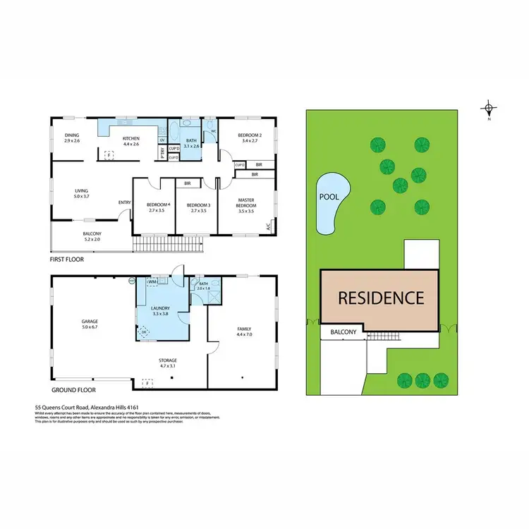Floorplan of Homely house listing, 55 Queens Court Road, Alexandra Hills QLD 4161
