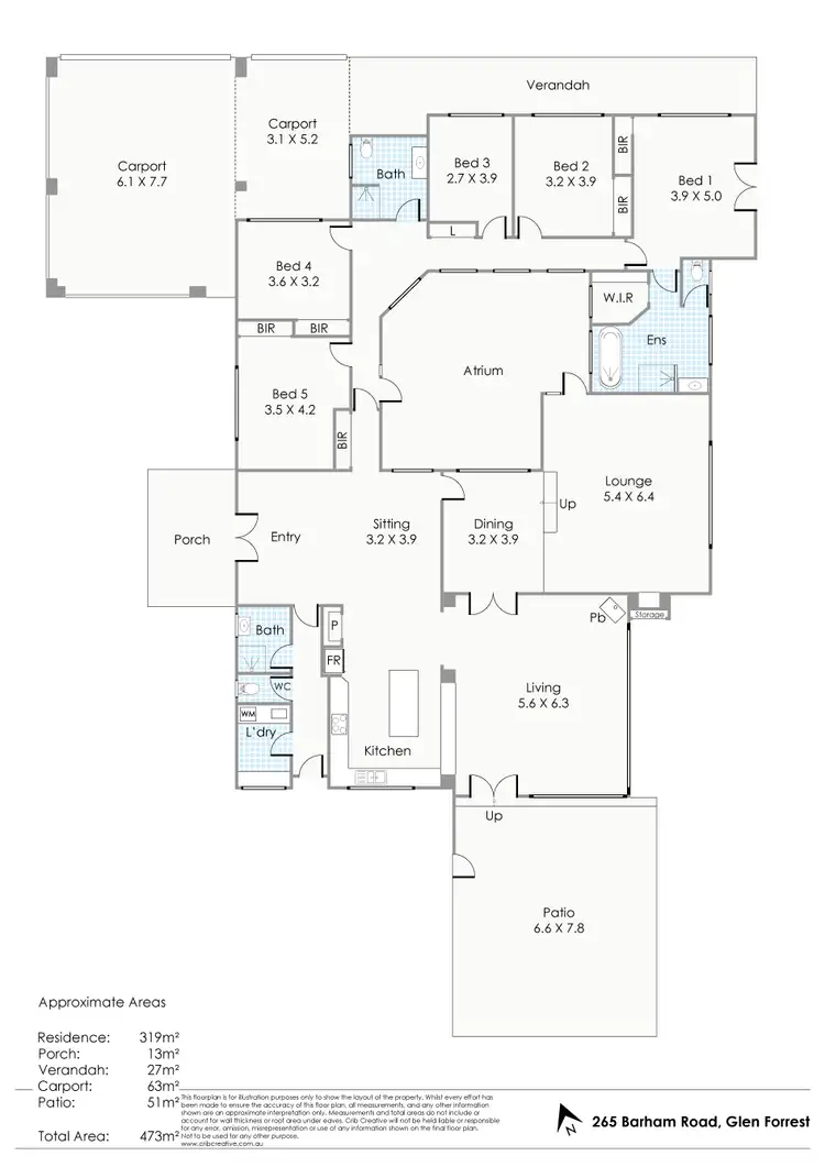 Floorplan of Homely house listing, 265 Barham Road, Glen Forrest WA 6071