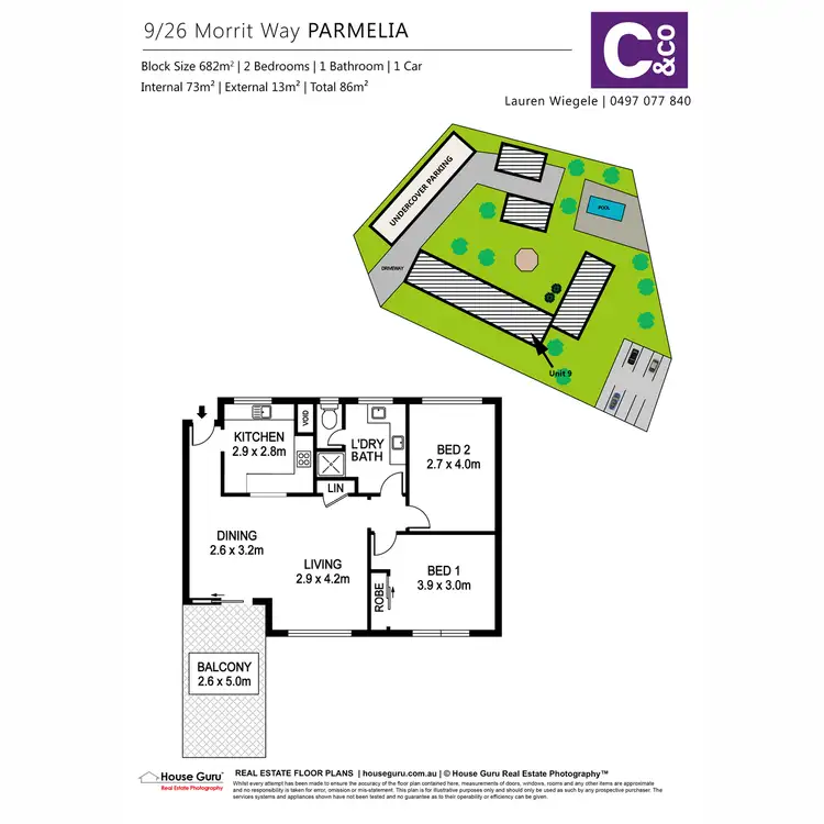 Floorplan of Homely apartment listing, 9/26 Morrit Way, Parmelia WA 6167