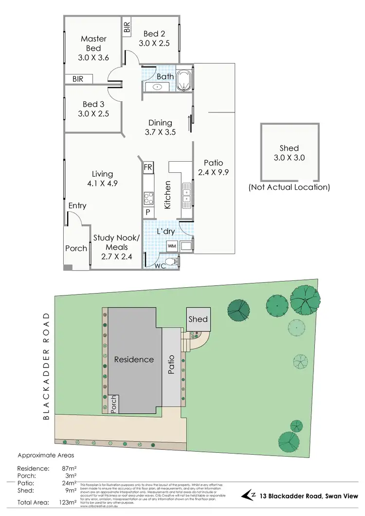 Floorplan of Homely house listing, 13 Blackadder Road, Swan View WA 6056