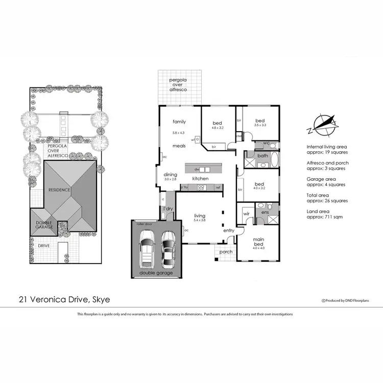 Floorplan of Homely house listing, 21 Veronica Drive, Skye VIC 3977