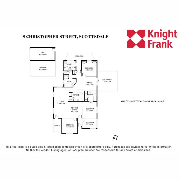 Floorplan of Homely house listing, 8 Christopher Street, Scottsdale TAS 7260