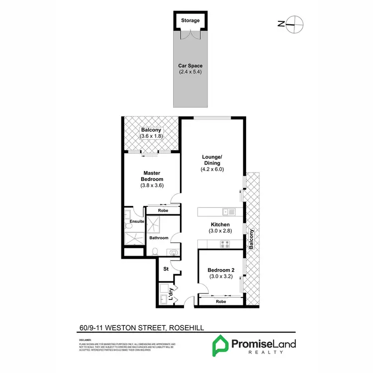 Floorplan of Homely apartment listing, 60/9-11 Weston Street, Rosehill NSW 2142
