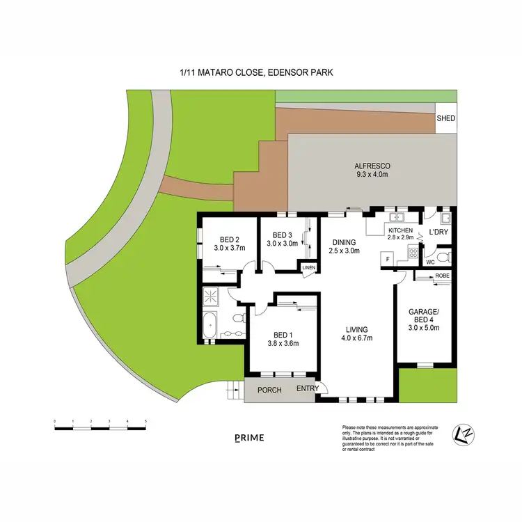 Floorplan of Homely villa listing, 1/11 Mataro Close, Edensor Park NSW 2176