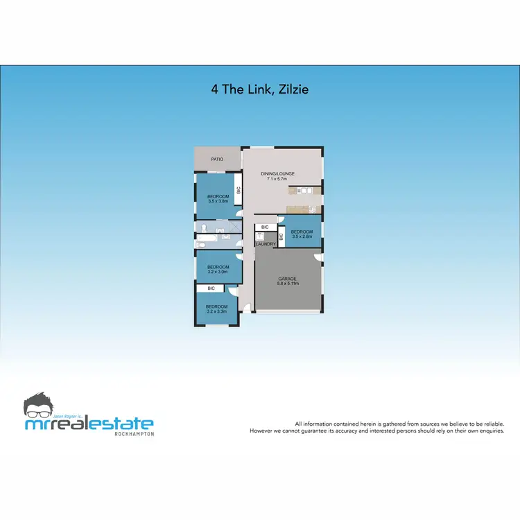 Floorplan of Homely house listing, 4 The Link, Zilzie QLD 4710