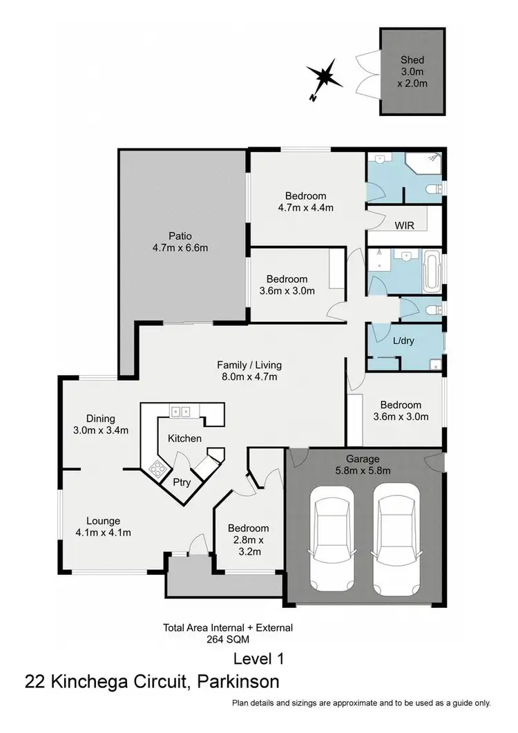 Floorplan of Homely house listing, 22 Kinchega Circuit, Parkinson QLD 4115