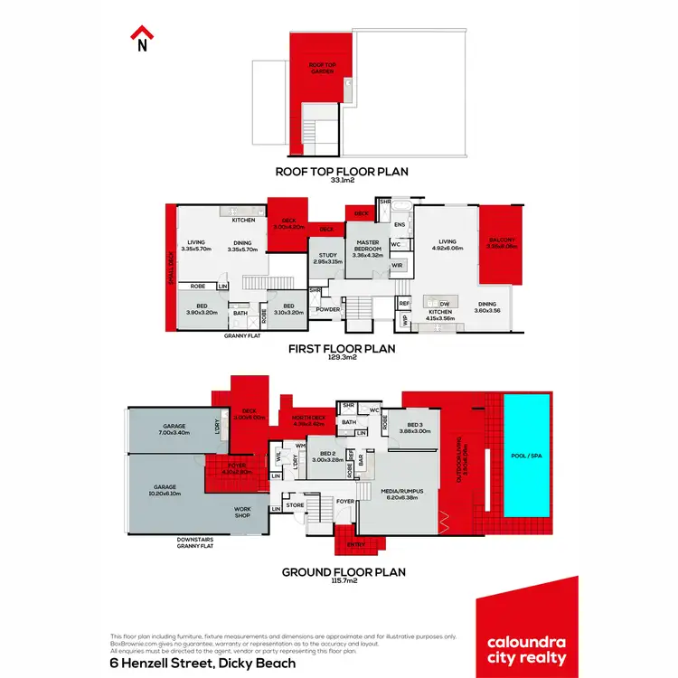 Floorplan of Homely house listing, 6 Henzell Street, Dicky Beach QLD 4551