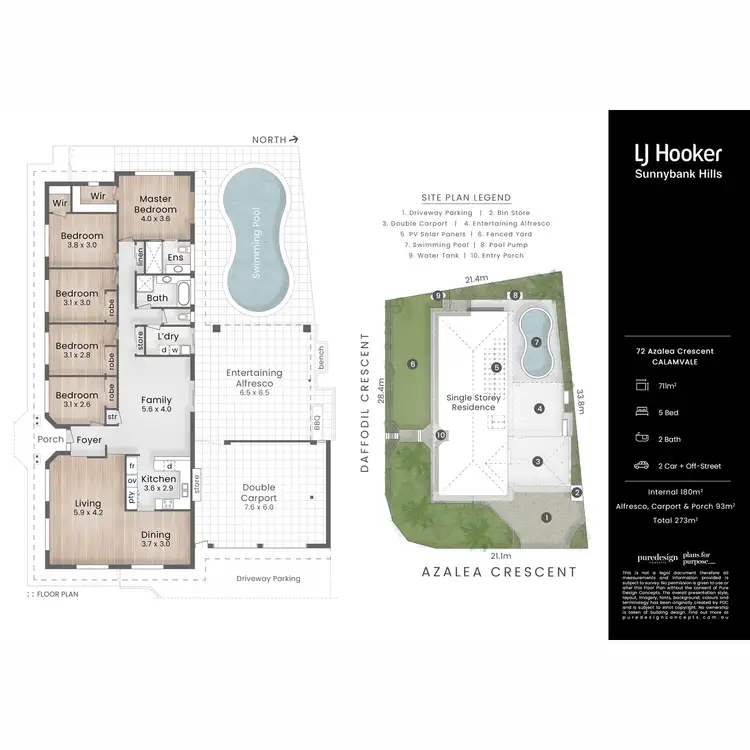 Floorplan of Homely house listing, 72 Azalea Crescent, Calamvale QLD 4116