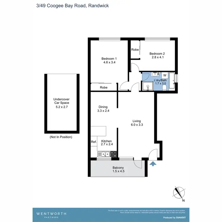 Floorplan of Homely apartment listing, 3/49-51 Coogee Bay Road, Randwick NSW 2031