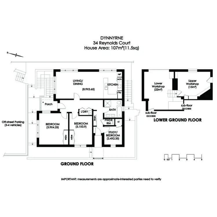 Floorplan of Homely house listing, 34 Reynolds Court, Dynnyrne TAS 7005