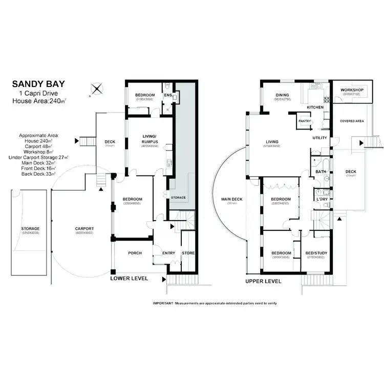 Floorplan of Homely house listing, 1 Capri Drive, Sandy Bay TAS 7005