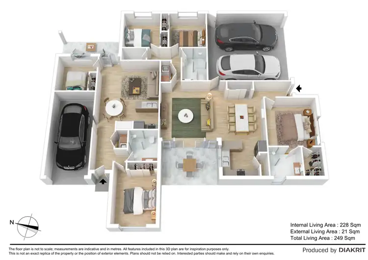 Floorplan of Homely semi-detached listing, 1 & 2/5 Jeita Circuit, Caboolture QLD 4510